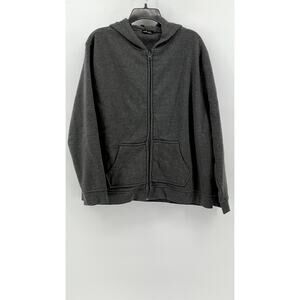 EFFECI Women's Gray Plus Zip-Up Hooded Sweater SZ 3X